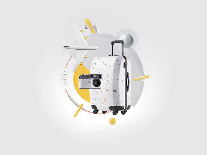Travel illustration for a website