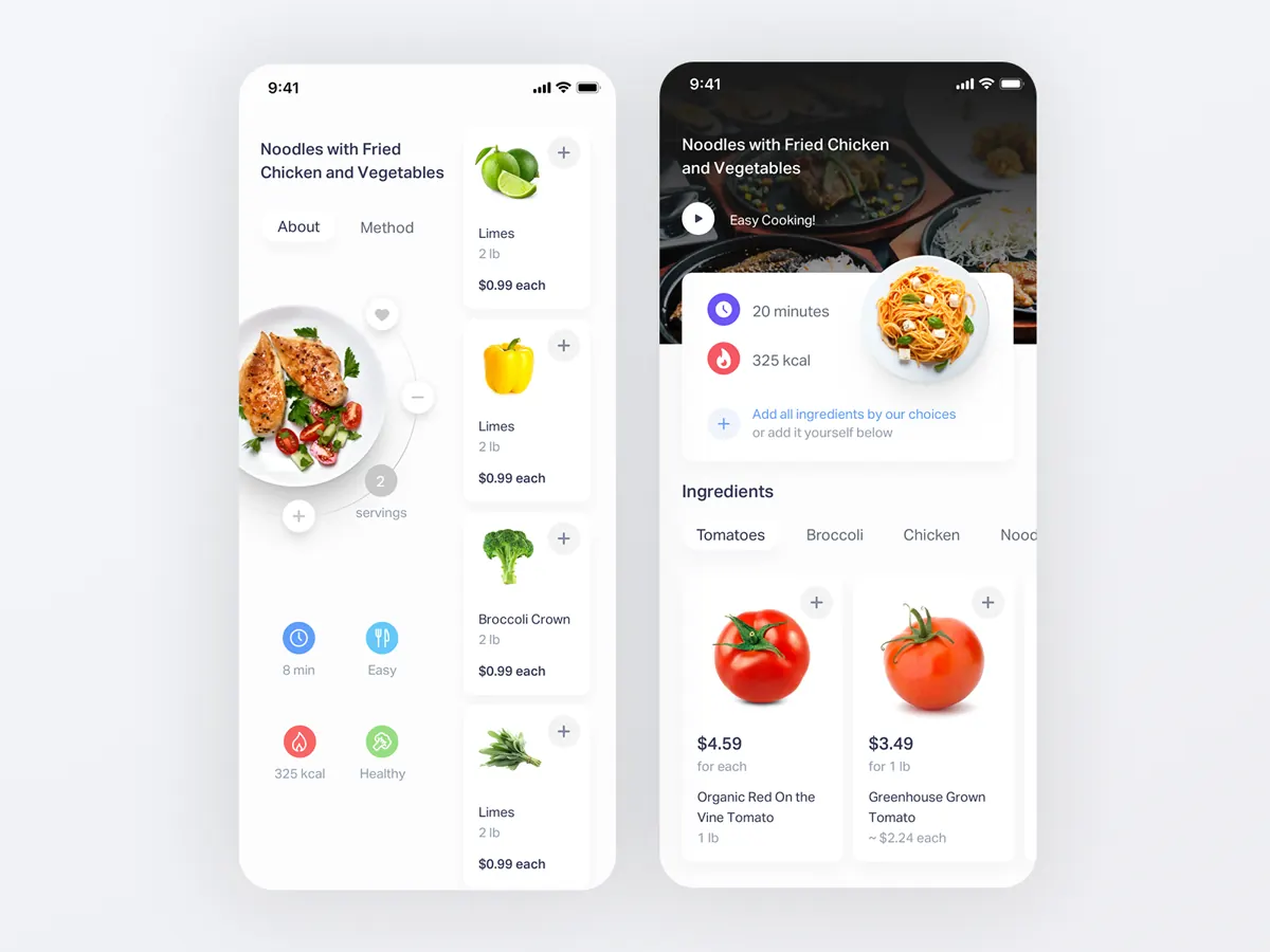 Dish page UI