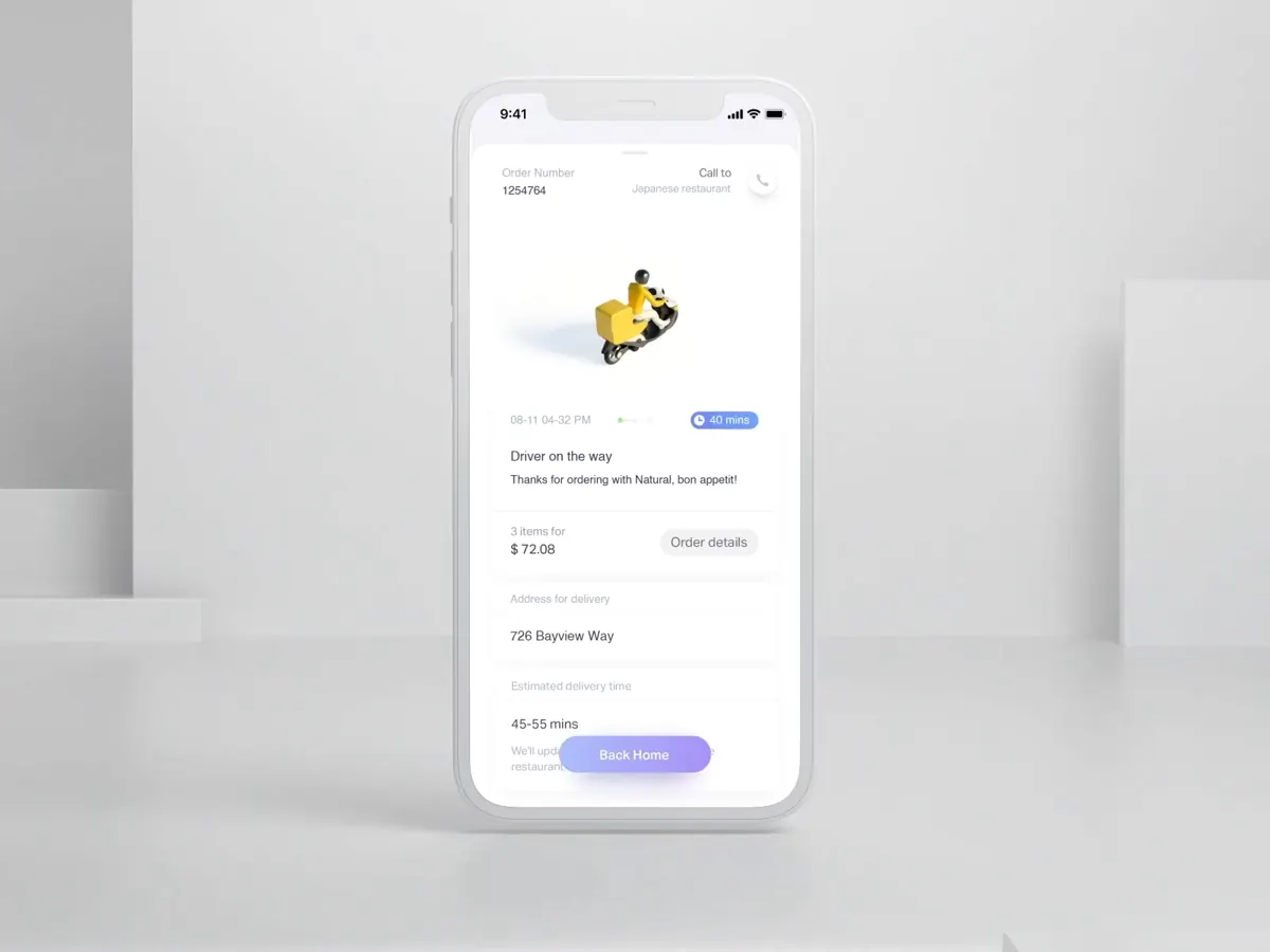 Food delivery 3D for Natural