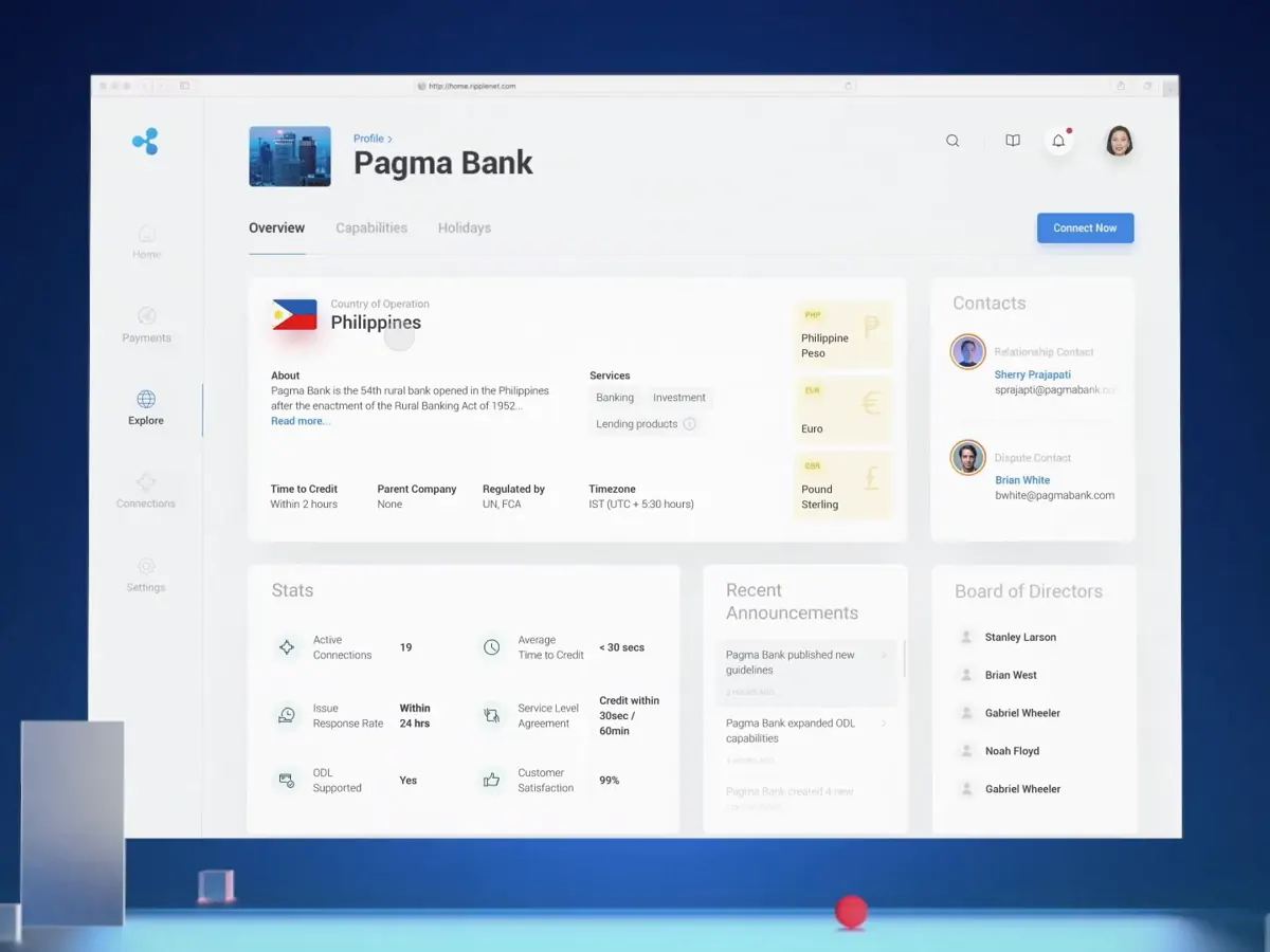 RippleNet dashboard