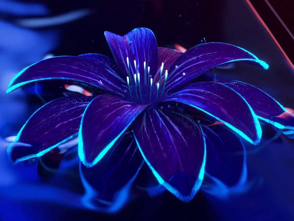 Flower art intro for Natural AI