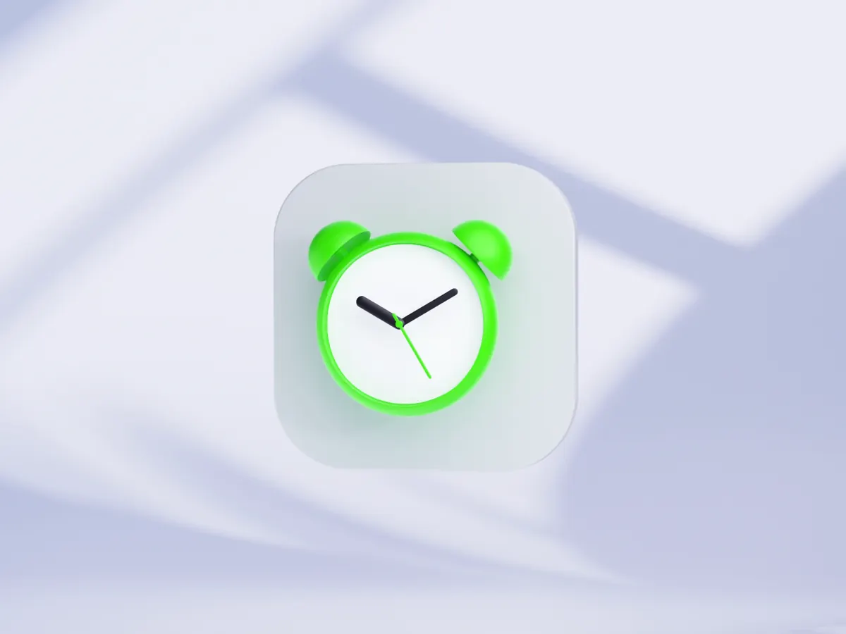 3D alarm icon for Smart Market