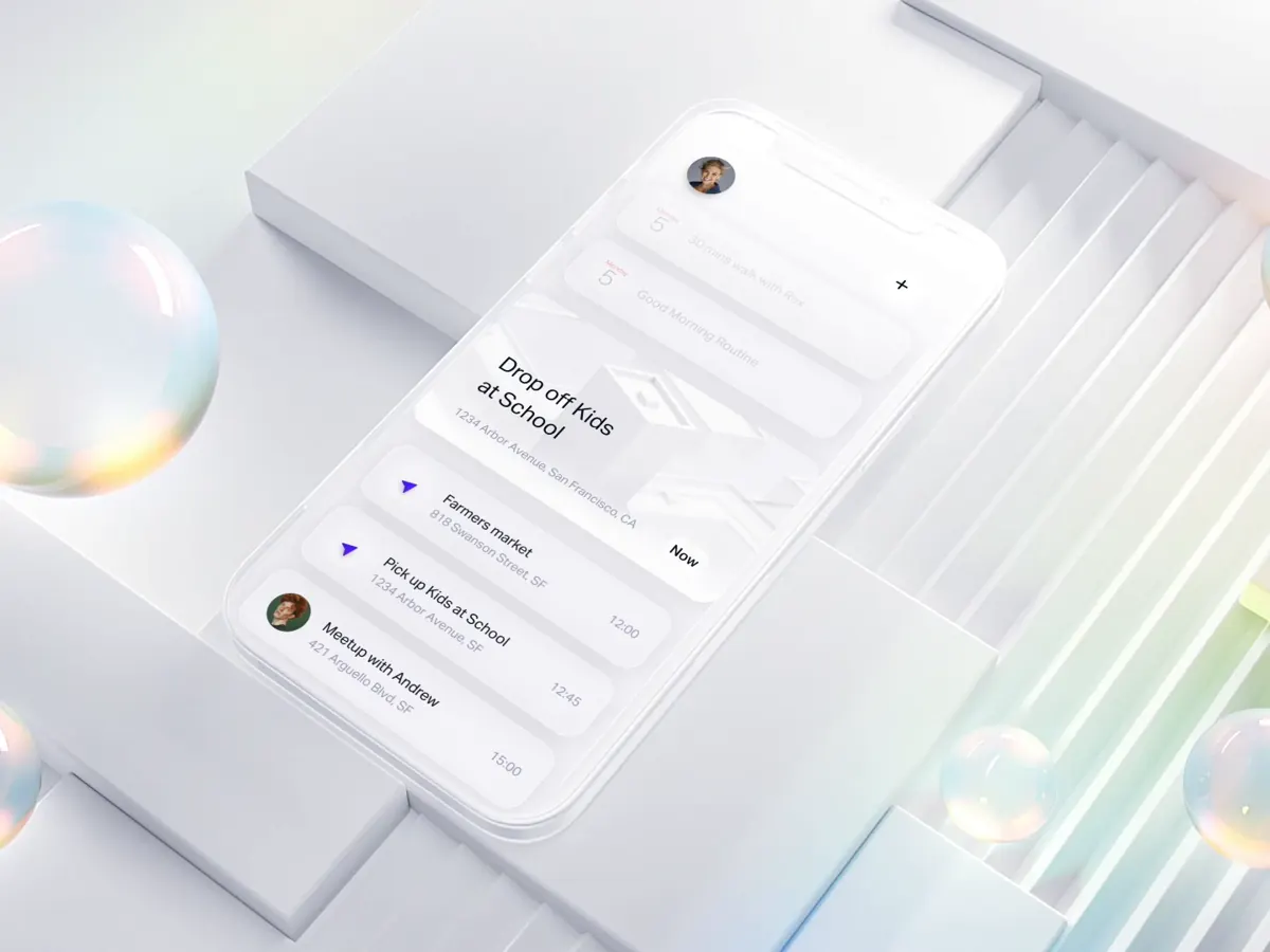 Day planner iOS app