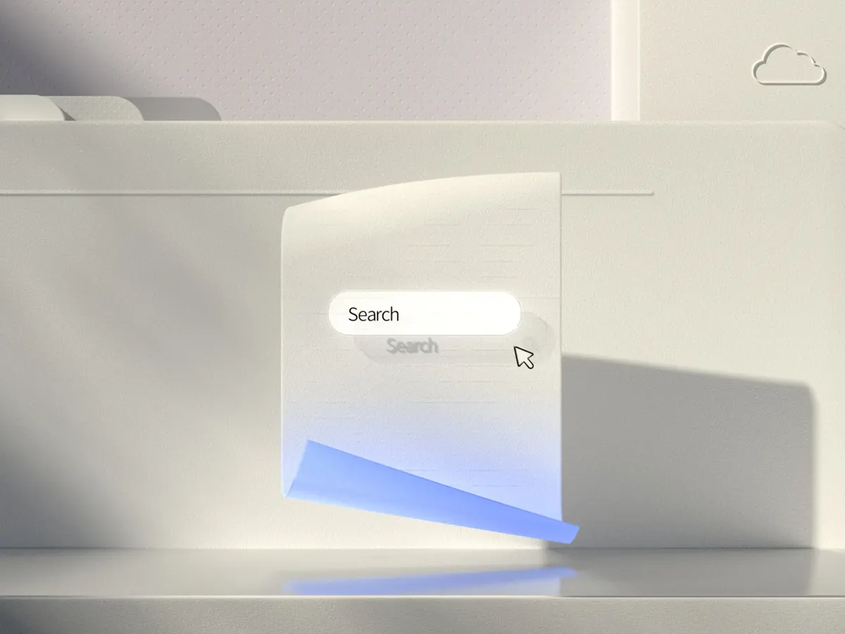 Search visual scene for AI branding