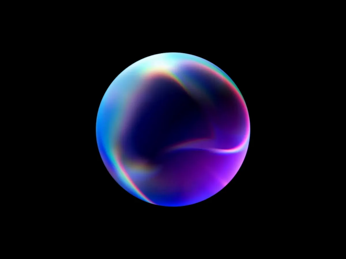 AI sphere visual for an OS