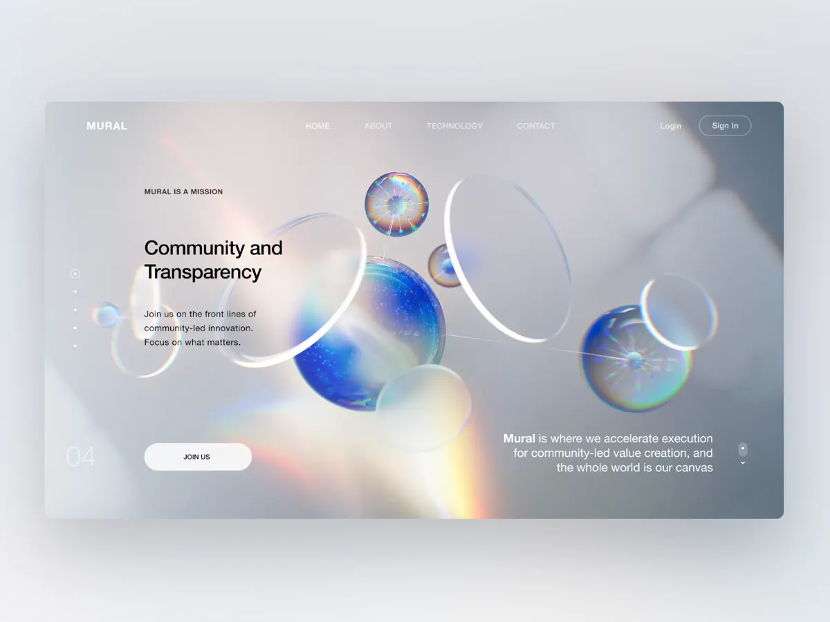Mural website, community and transparency