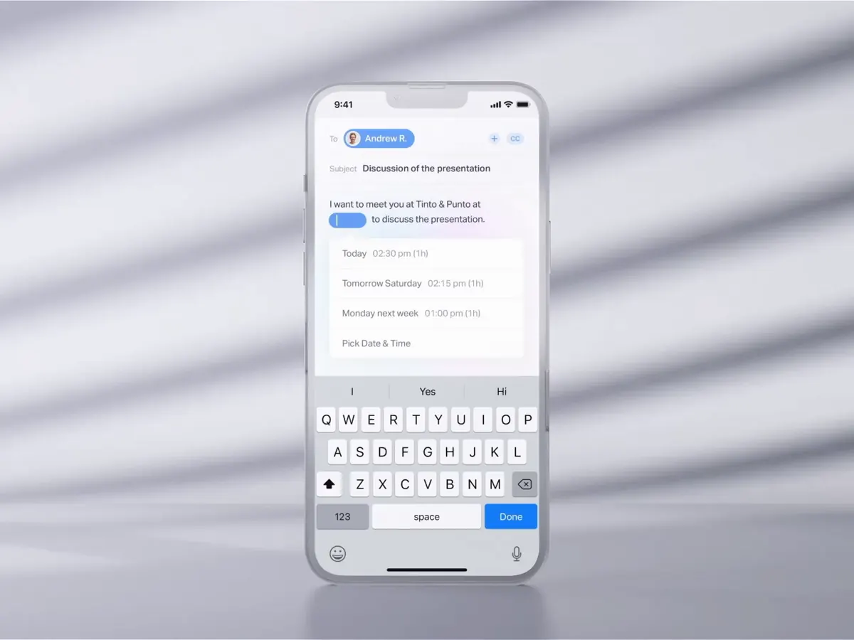 GPT-3 email for Natural app
