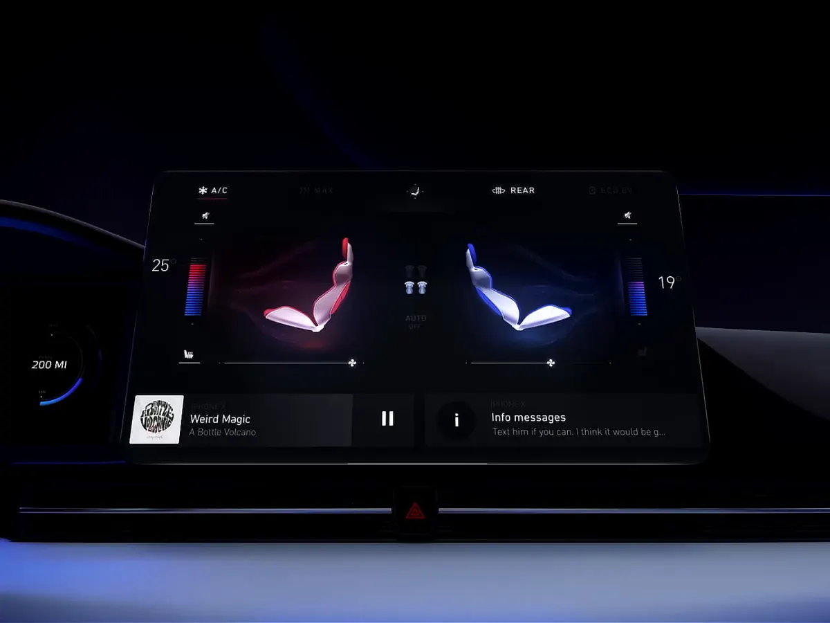 Seat control for automotive HMI