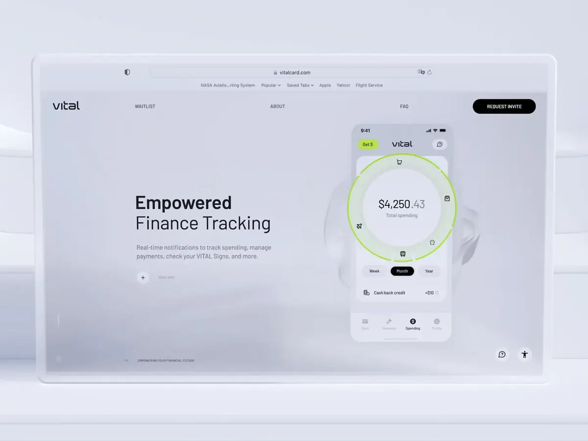 Vital Card landing page