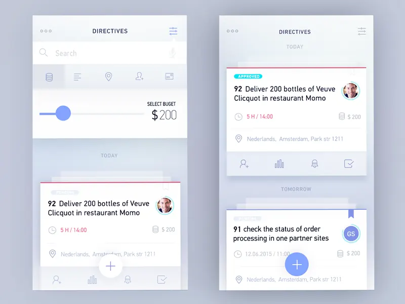Filter for an iOS task app