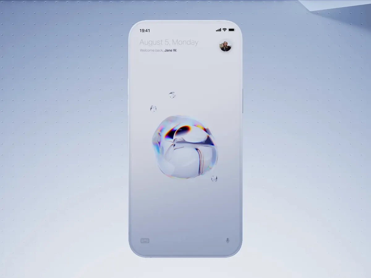 Liquid spheres UI