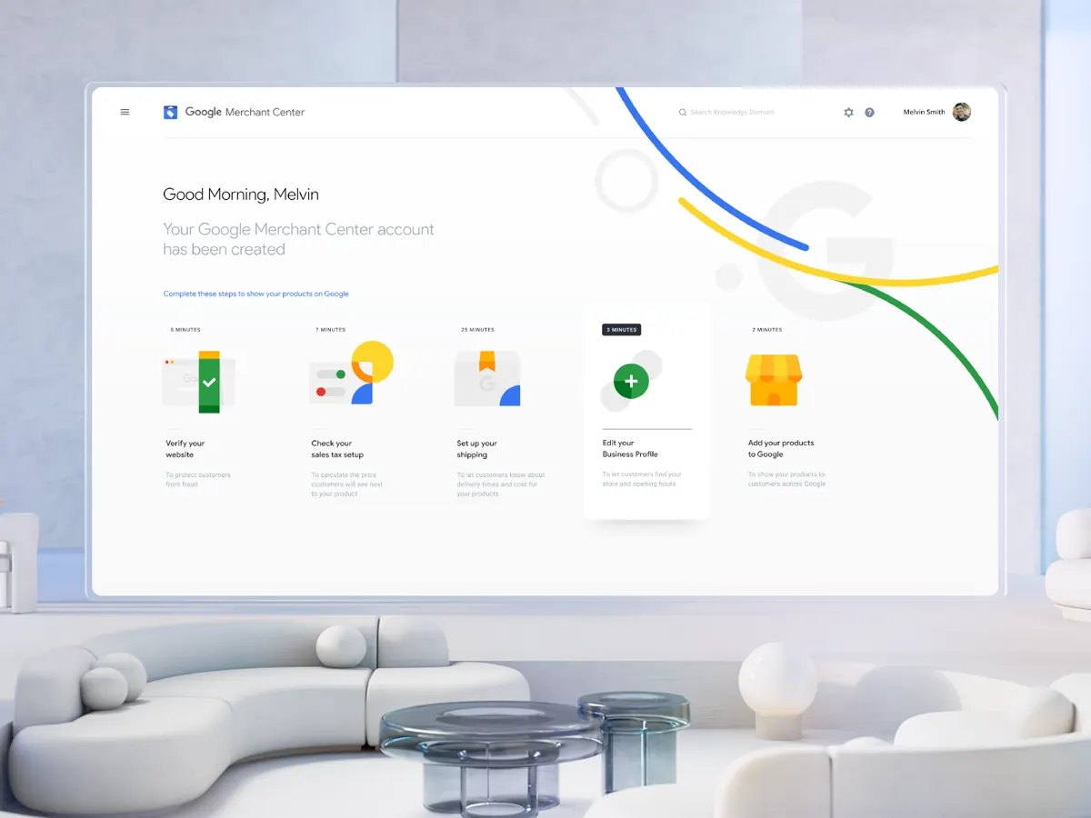 Google Merchant Center onboarding