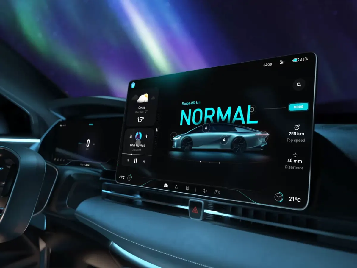 Drive mode slider for a vehicle HMI