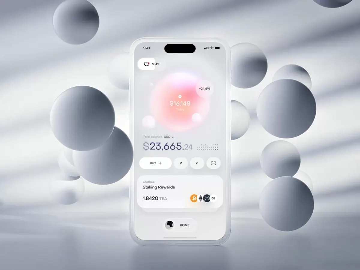 Spheres interaction for a crypto wallet