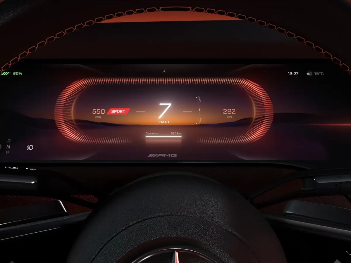 Mercedes-AMG cluster in Sport mode