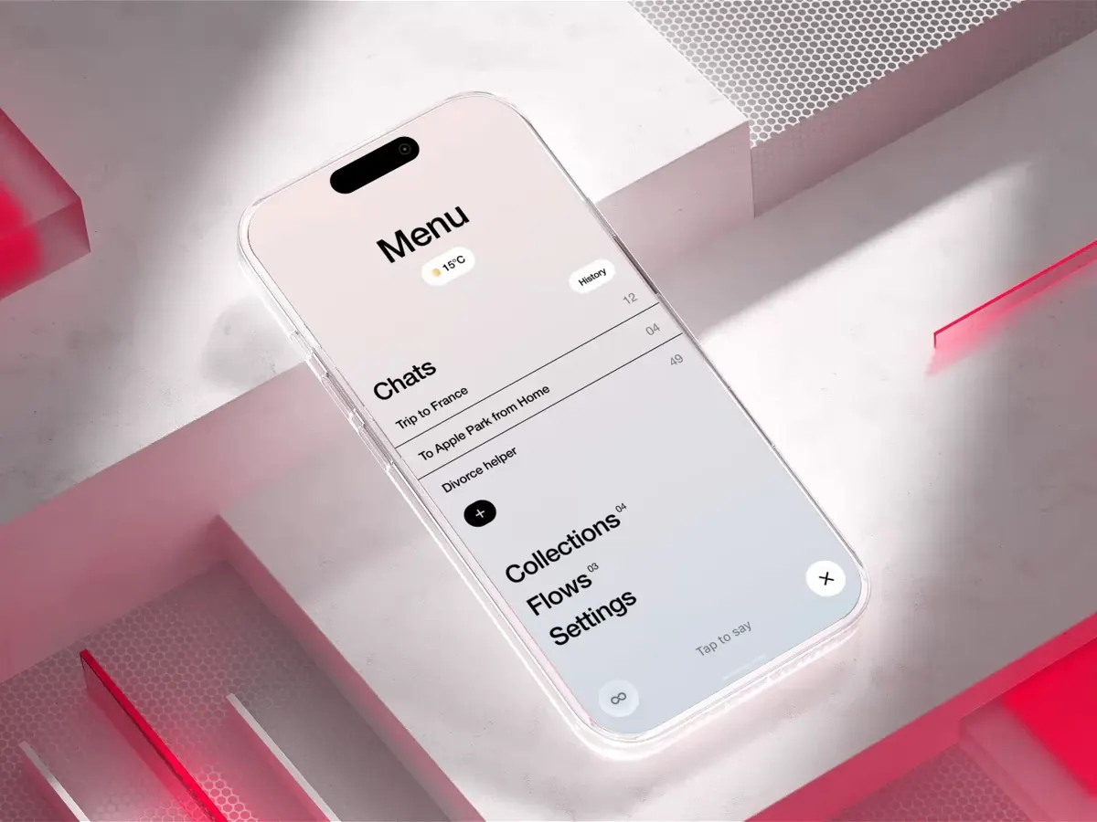 Agentic memory menu for a mobile OS