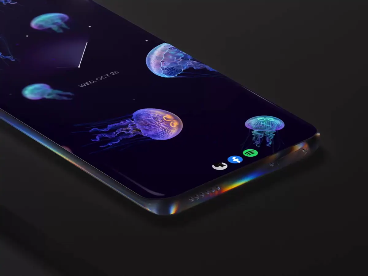 Procedural jellyfish lock screen