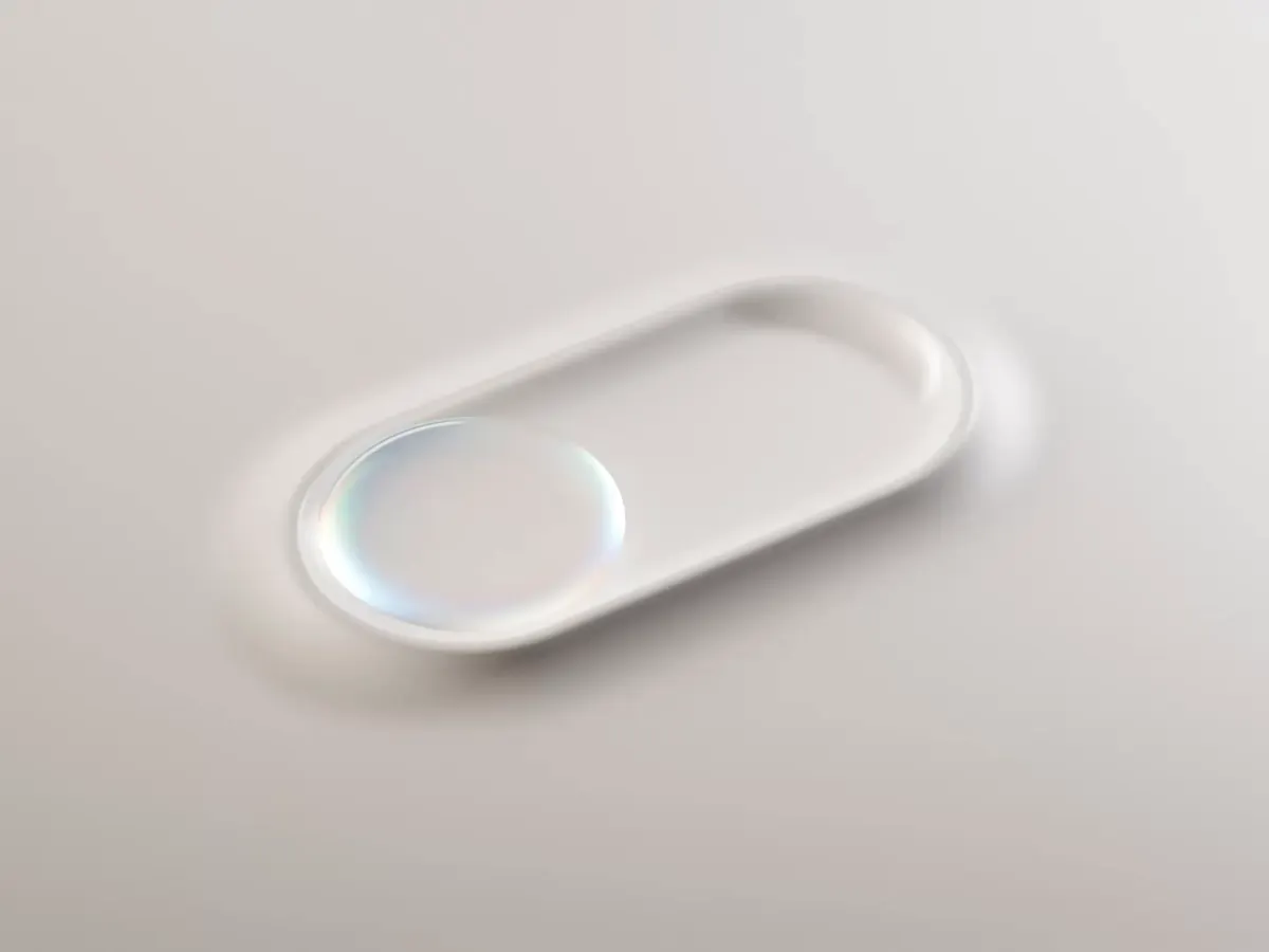 Glass toggle for an OS design system