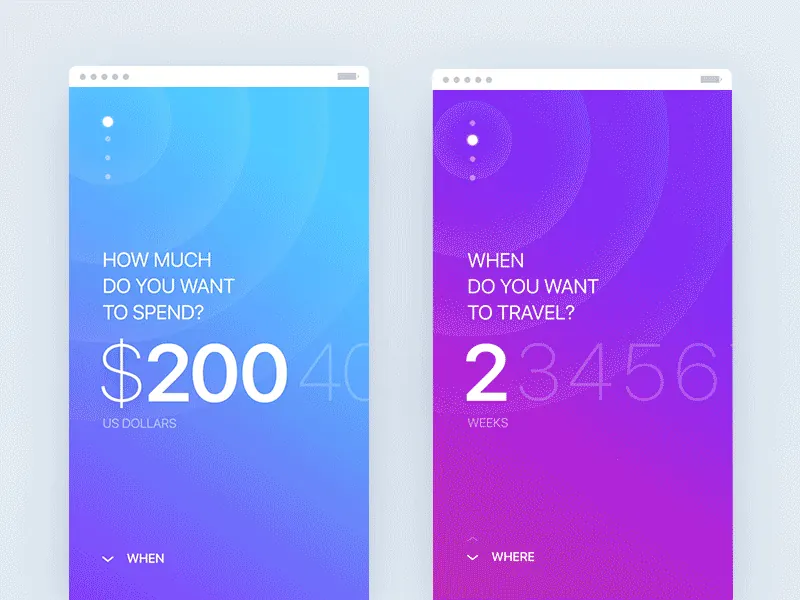 Tinder Travel time selector