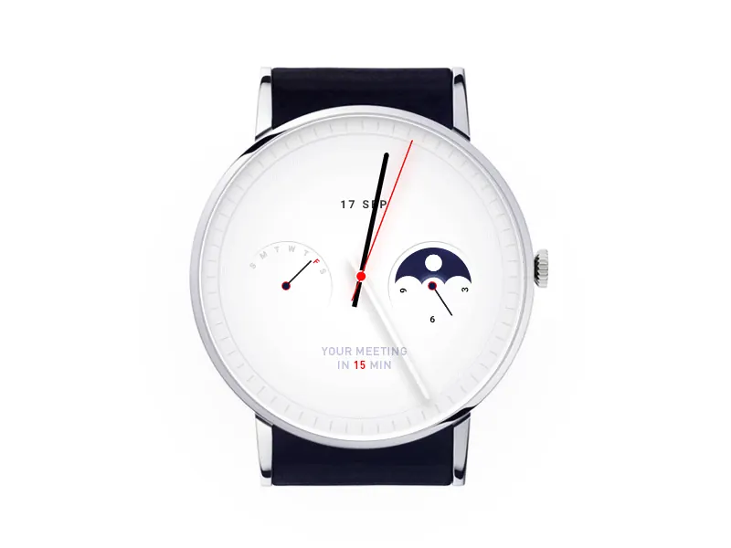 Swiss watch face with artificial intelligence