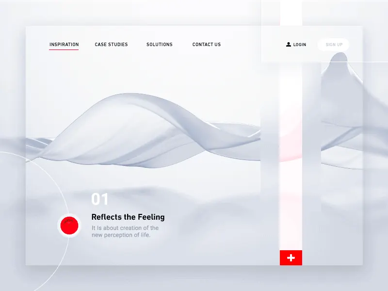 Landing page with a cloth video background