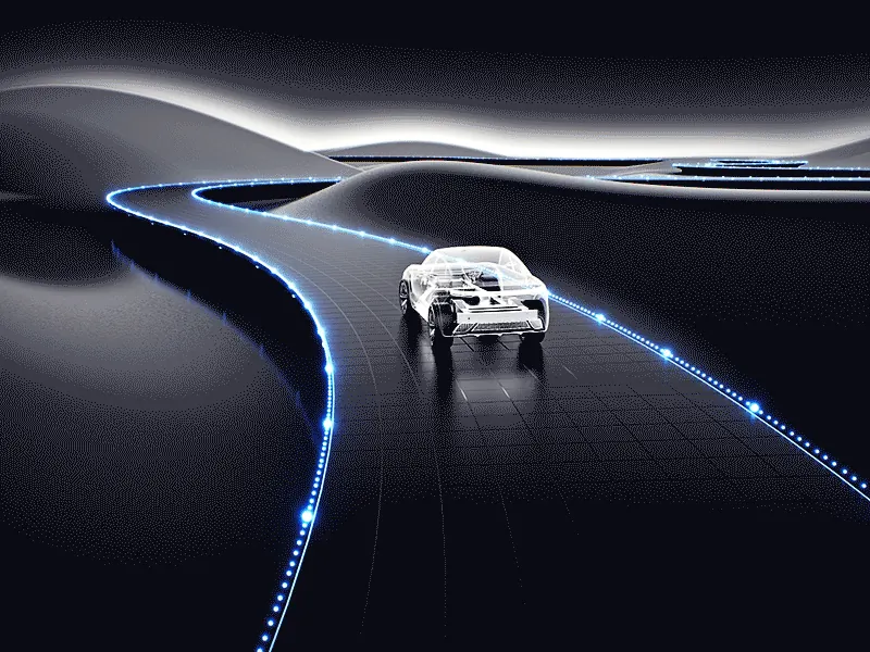 Landscape motion for an automotive product