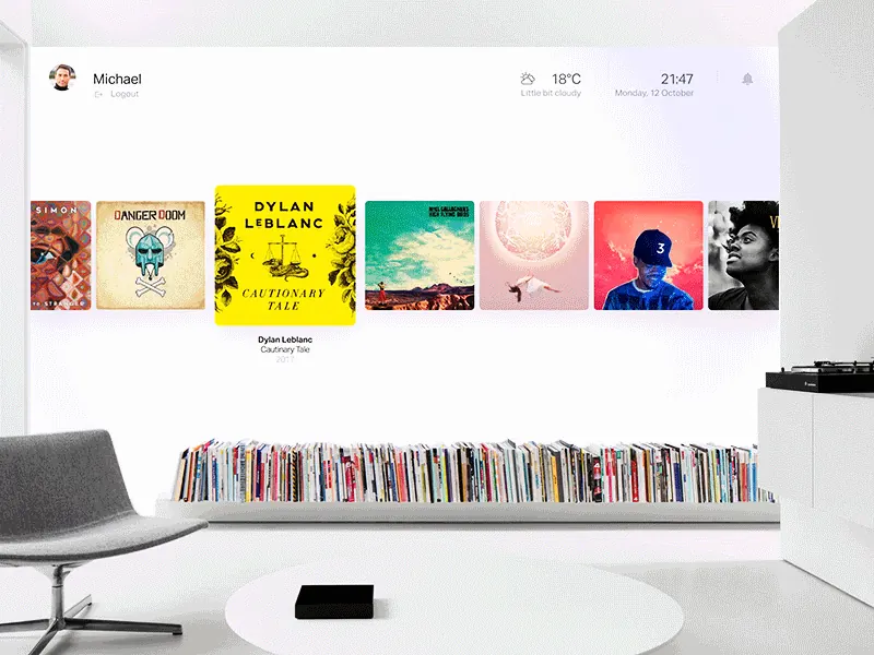 Smart home music wall for Natural AI