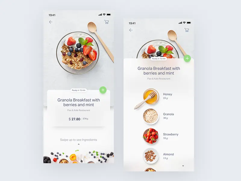 Natural AI food UI