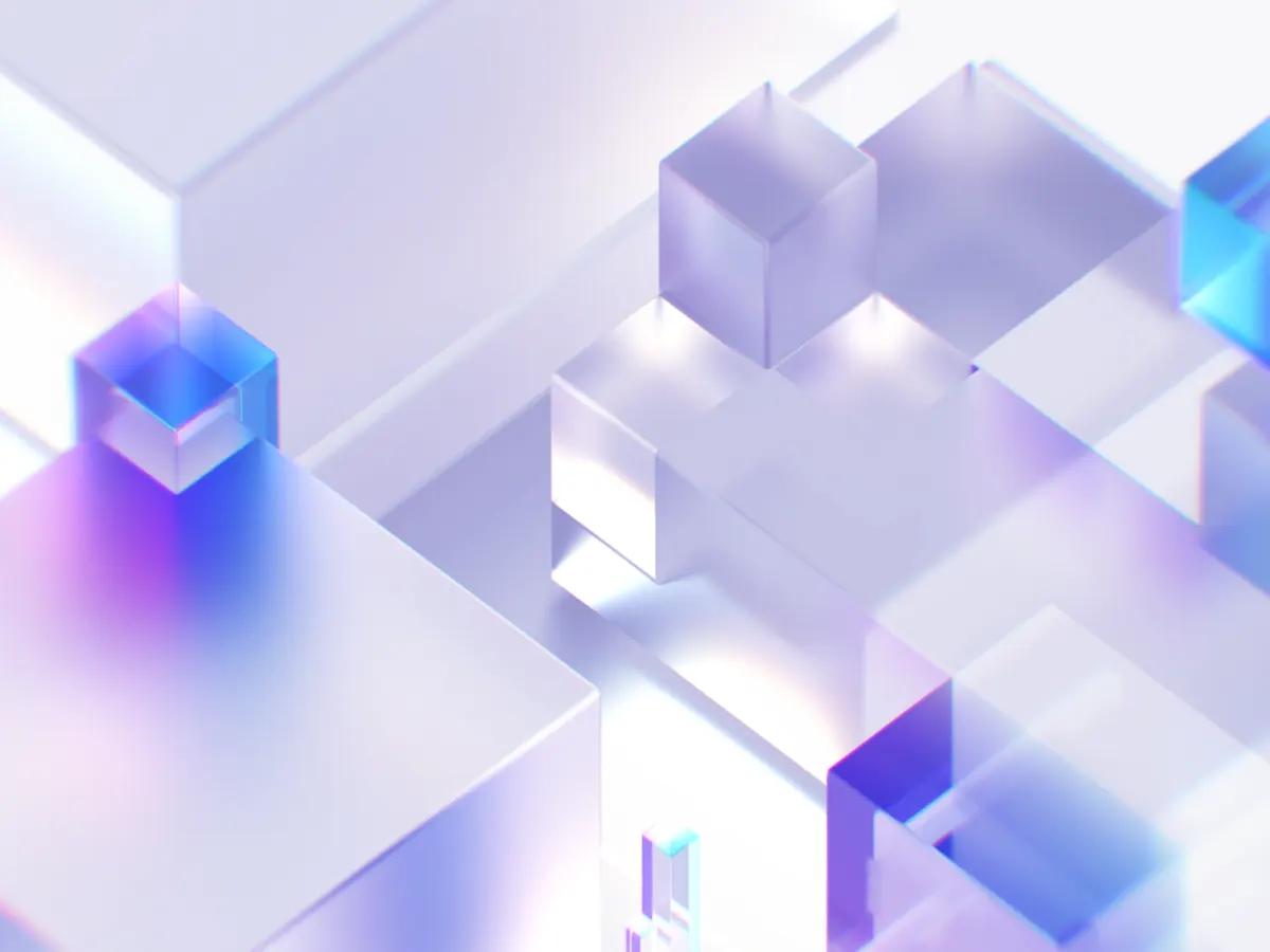 Colorful glass brand visual