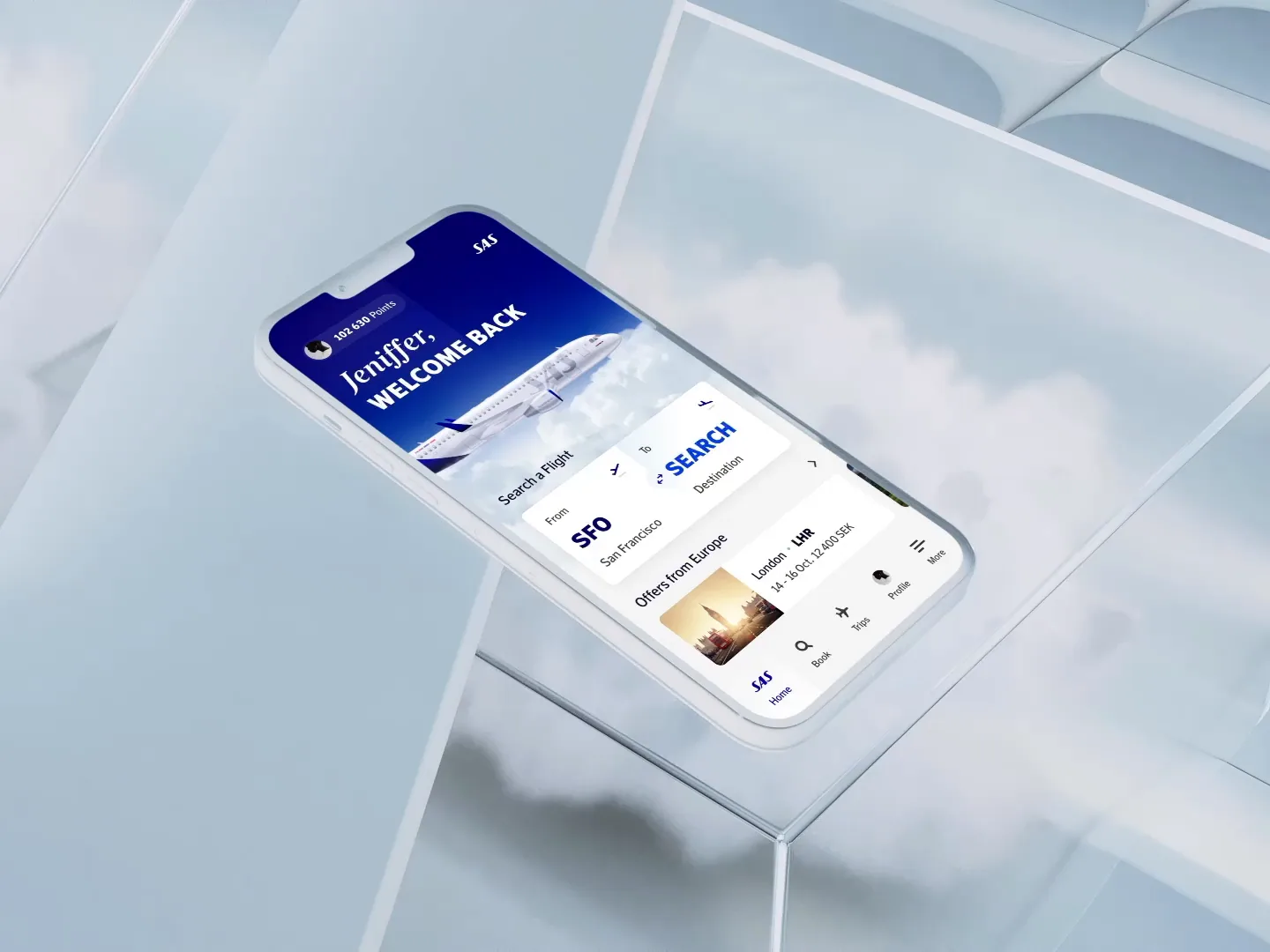 Scandinavian Airlines app redesign