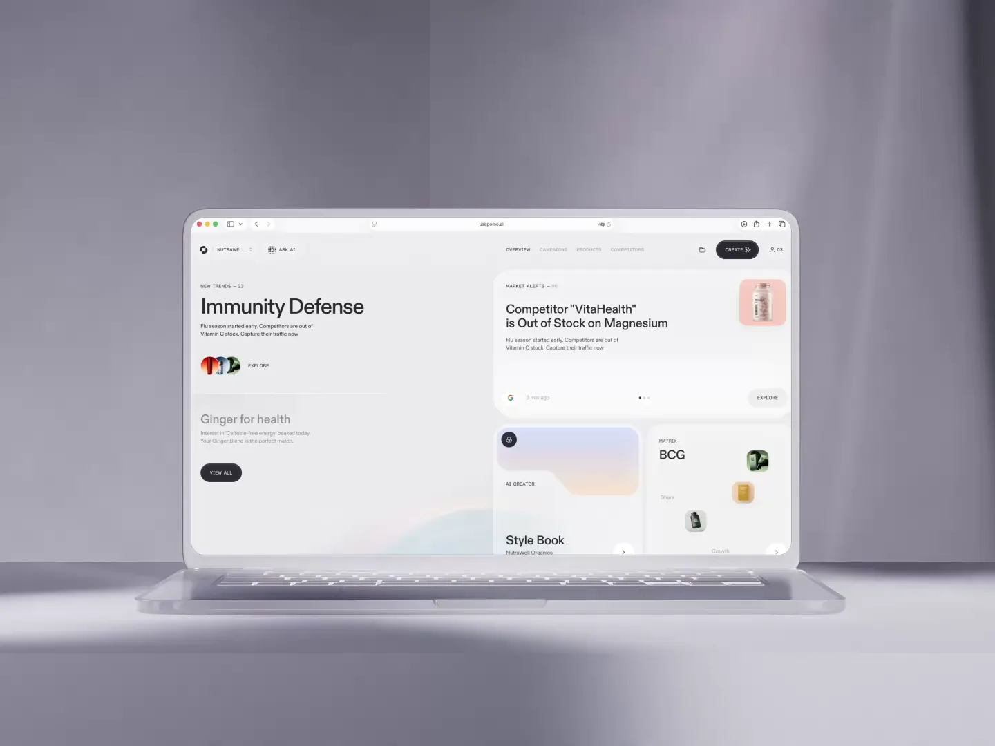 Pomo dashboard